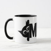 Peeking Cat Meow Design Coffee Mug マグカップ (左)