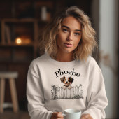 Peeking Dog Customisable スウェットシャツ