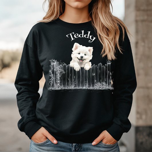 Peeking Dog Customisable スウェットシャツ