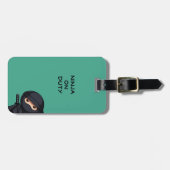 Peeking Ninja on Green ラゲッジタグ (正面横)