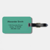 Peeking Ninja on Green ラゲッジタグ (裏面横)