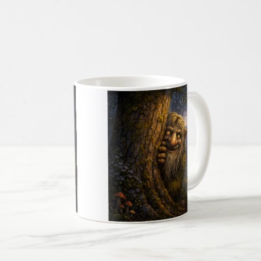 Peeking Norwegian Troll, Coffee Mug コーヒーマグカップ (正面右)