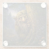 Peeking Norwegian Troll, Glass Coaster ガラスコースター (裏面)