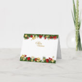 Peeking Santa – Festive Christmas Clipart for Card サンキューカード (裏面)