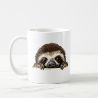 Peeking Sloth コーヒーマグカップ