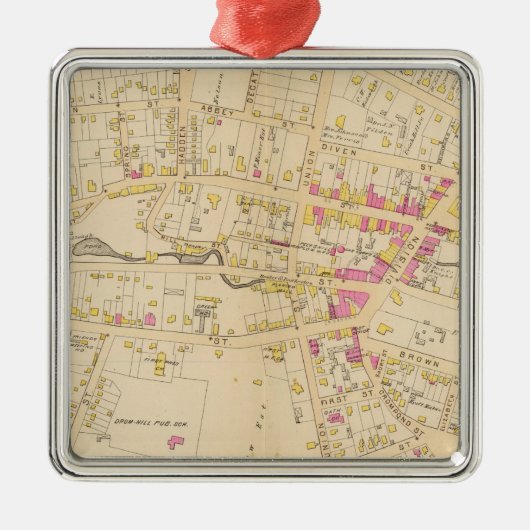 Peekskill、ニューヨーク3 メタルオーナメント (正面)