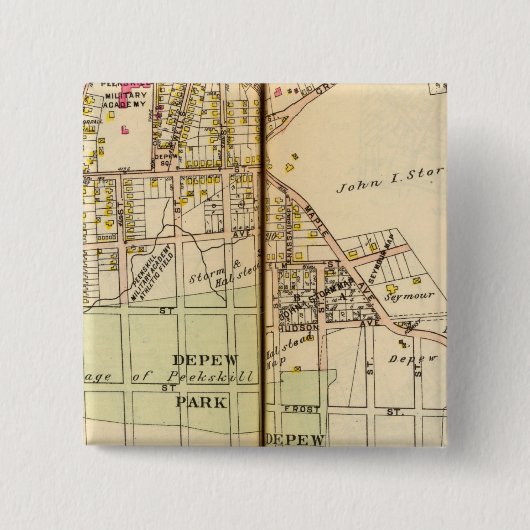 Peekskill、ニューヨーク4 缶バッジ (正面)