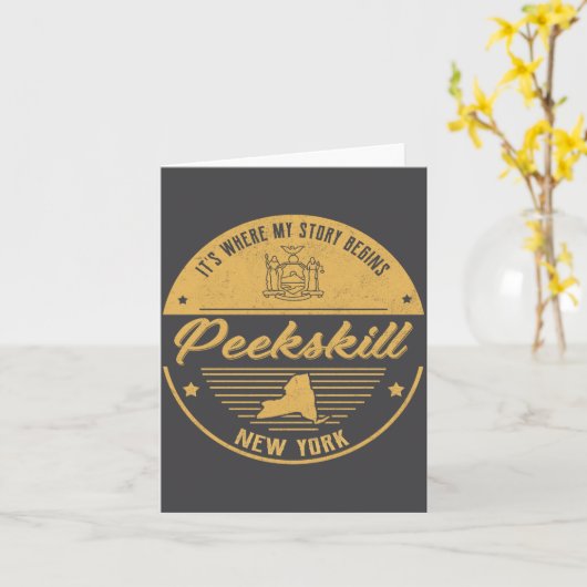 Peekskill New York Its Where My Story Begins  カード (黄色い花)