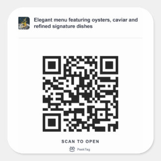 PeekTag QRステッカーテンプレート スクエアシール