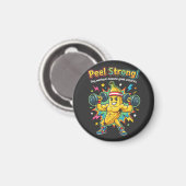 Peel Strong! – バナナジムのモチベーション マグネット (正面/裏面)