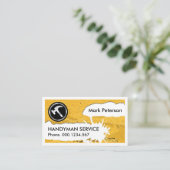 Peeling Wall Paint Splatter Home Repair  名刺 (スタンド正面)