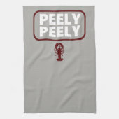Peely PeelyのおもしろいなCrawfishの恋人の台所タオル キッチンタオル (縦)