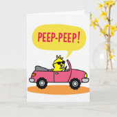 Peep Peep Fun Ride Greeting Card カード (黄色い花)
