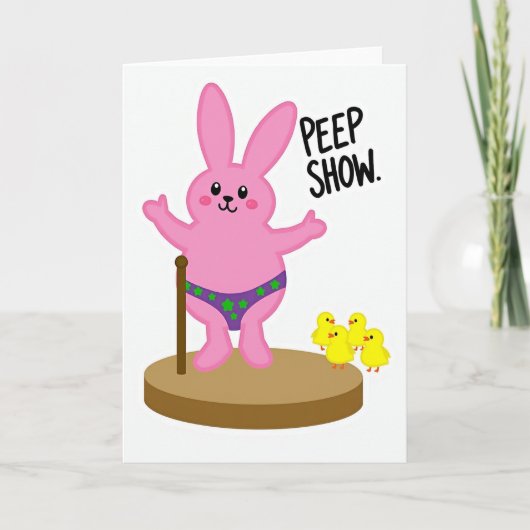 Peep Show Rabbit Funny Card カード (正面)