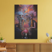 Peeping Through Pat Hartman's Bedroom Window キャンバスプリント (インサイチュ (リビング))