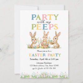 Peeps Easter Invitation Custom Kids Easter Party 招待状