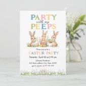 Peeps Easter Invitation Custom Kids Easter Party 招待状 (スタンド正面)