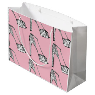 Peeptoeプラットホームポンプギフトバッグ ラージペーパーバッグ