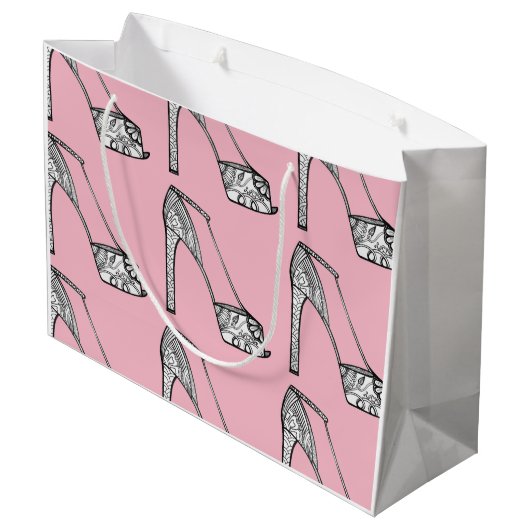 Peeptoeプラットホームポンプギフトバッグ ラージペーパーバッグ (裏面アングル)