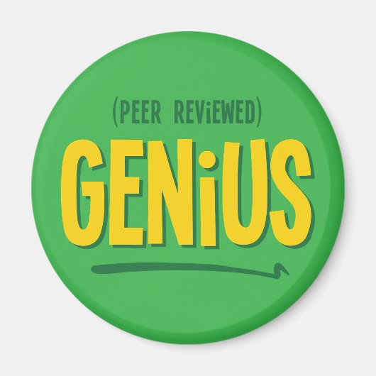 Peer Reviewed Genius Round Magnet マグネット (正面)
