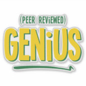 Peer Reviewed Genius Vinylステッカー シール (正面)