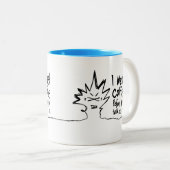Peetyは引きます-私に話す前に私はコーヒーを必要とします ツートーンマグカップ (正面右)