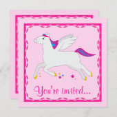 Pegasus誕生日のカスタマイズ 招待状 (正面/裏面)