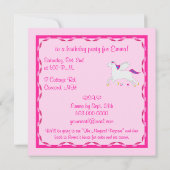 Pegasus誕生日のカスタマイズ 招待状 (裏面)