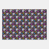 Pegasus Black Floral ラッピングペーパーシート (正面2)