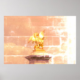 Pegasus – bronze statue Paris – Emmanuel Frémiet ポスター