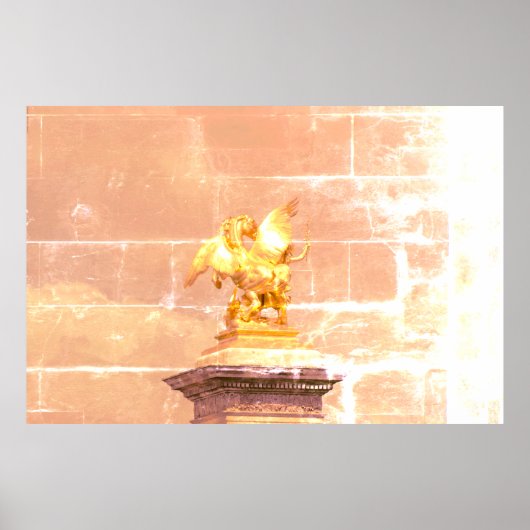 Pegasus – bronze statue Paris – Emmanuel Frémiet ポスター (正面)