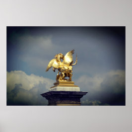 Pegasus – bronze statue Paris – Emmanuel Frémiet ポスター