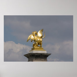 Pegasus – bronze statue Paris – Emmanuel Frémiet ポスター