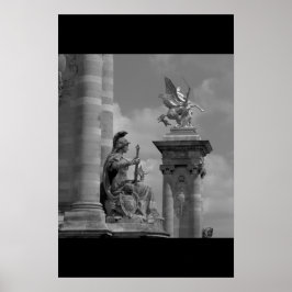 Pegasus Pont Alexandre statue skulptur Paris Pont ポスター