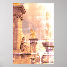 Pegasus Pont Alexandre statue skulptur Paris Pont ポスター