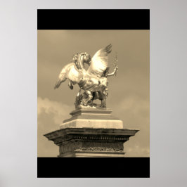 Pegasus Pont Alexandre statue skulptur Paris Pont ポスター