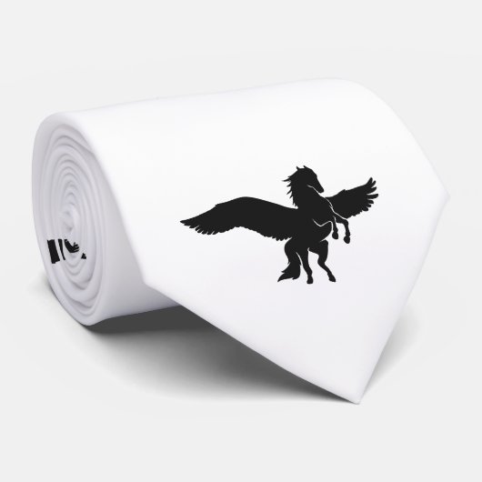 Pegasus silhouette – 背景色を選択 ネクタイ (ロール)