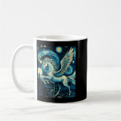 Pegasus Under Starry Night Sky Art Graphic Christm コーヒーマグカップ (左)
