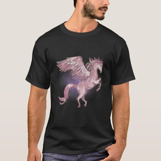 Pegasus Watercolor Fantasy Mythical Mystic Tシャツ (正面)