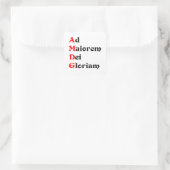 Pegatina AMDG, Ad Maiorem Dei Gloriam スクエアシール (バッグ)