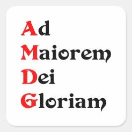 Pegatina AMDG, Ad Maiorem Dei Gloriam スクエアシール