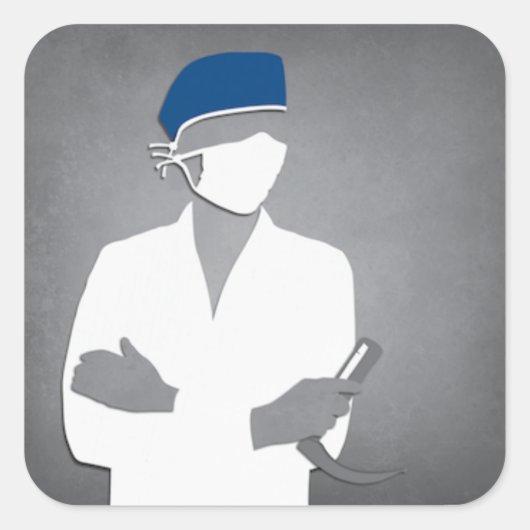 Pegatina anestesista スクエアシール (正面)