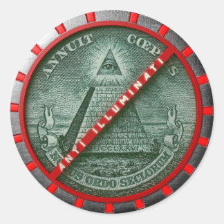 Pegatina Anti Illuminati ラウンドシール