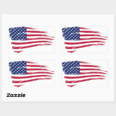 Pegatina Bandera USA - M1 長方形シール (シート)