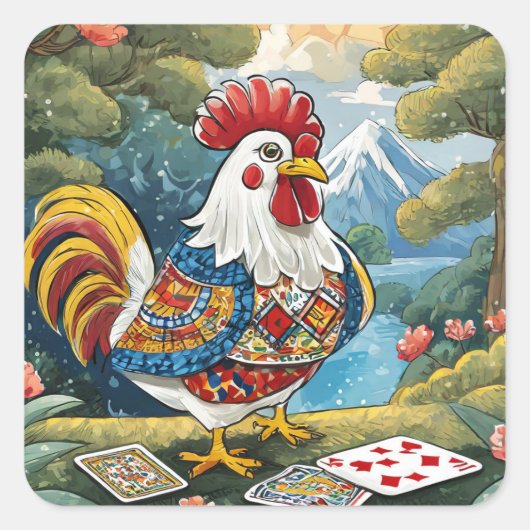 Pegatina de polo スクエアシール (正面)