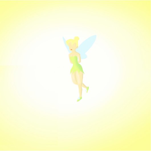 Pegatina de Tinker Bell シール (正面)
