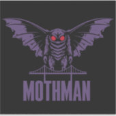 Pegatina de vinilo con forma personalizada mothman シール (正面)