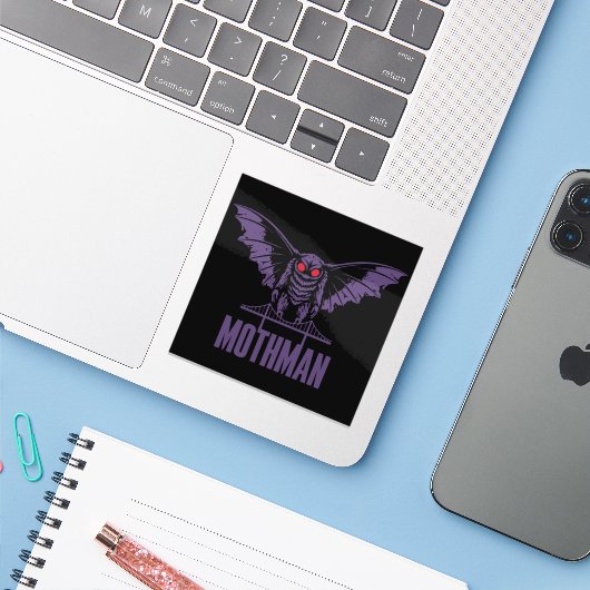 Pegatina de vinilo con forma personalizada mothman シール (ノートパソコンとiPhone)