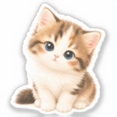 Pegatina Gatito Kawaii Adorable シール (正面)