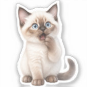 Pegatina Gatito Kawaii Adorable シール (正面)